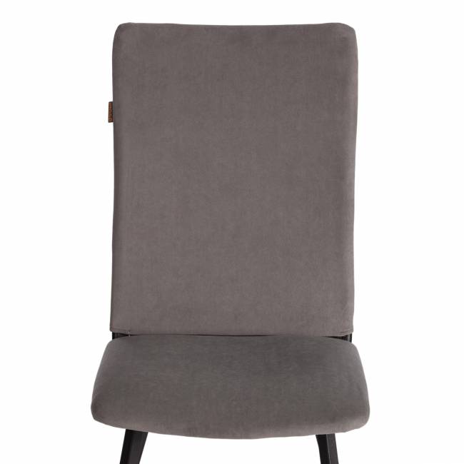 Стул обеденный La Rousse флок , серый/черный, 29, 49х50х93 серый флок