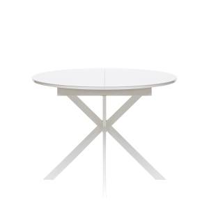 Стол раздвижной Leset Капри со стеклом Белый