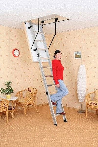 Алюминиевая чердачная лестница Alu-Profi 112х60