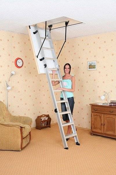 Алюминиевая чердачная лестница Alu-Profi 112х60