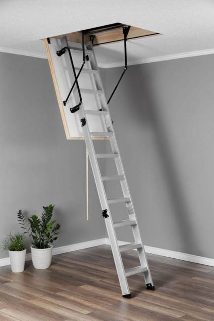 Алюминиевая чердачная лестница Alu-Profi 112х60