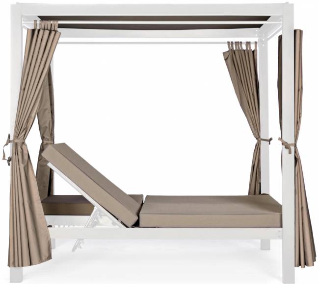 Шатер с лежаками Enigma белый, тортора 2080х1880х2050 мм Шатер с лежаками Enigma белый, тортора 2080х1880х2050 мм