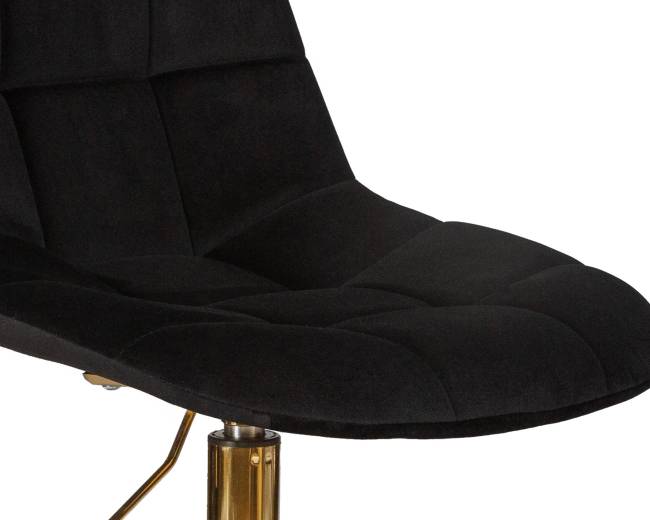 Офисное кресло для персонала DOBRIN MONTY GOLD, чёрный велюр (MJ9-101)