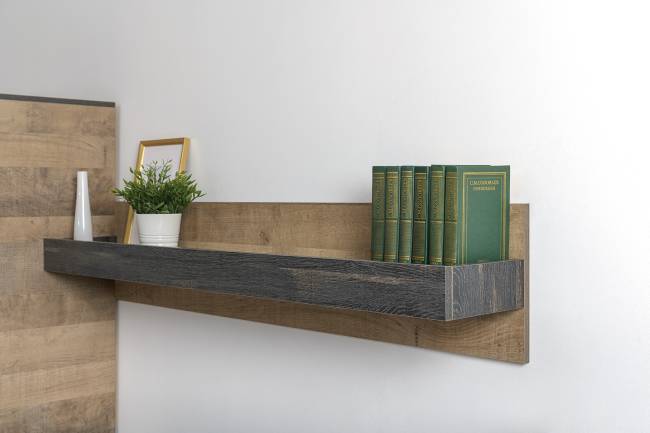 Два комода с дверками и ящиками и навесная полка Трувор цвет дуб гранж песочный/интра