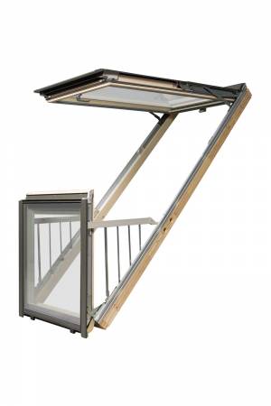 Окно-балкон FAKRO FGH-V P2 Galeria, двустворчатое